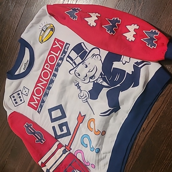 Monopoly Board Game Retro Style Novelty Crewneck Sweatshirt Mens XL Nostalgia - Picture 5 of 12